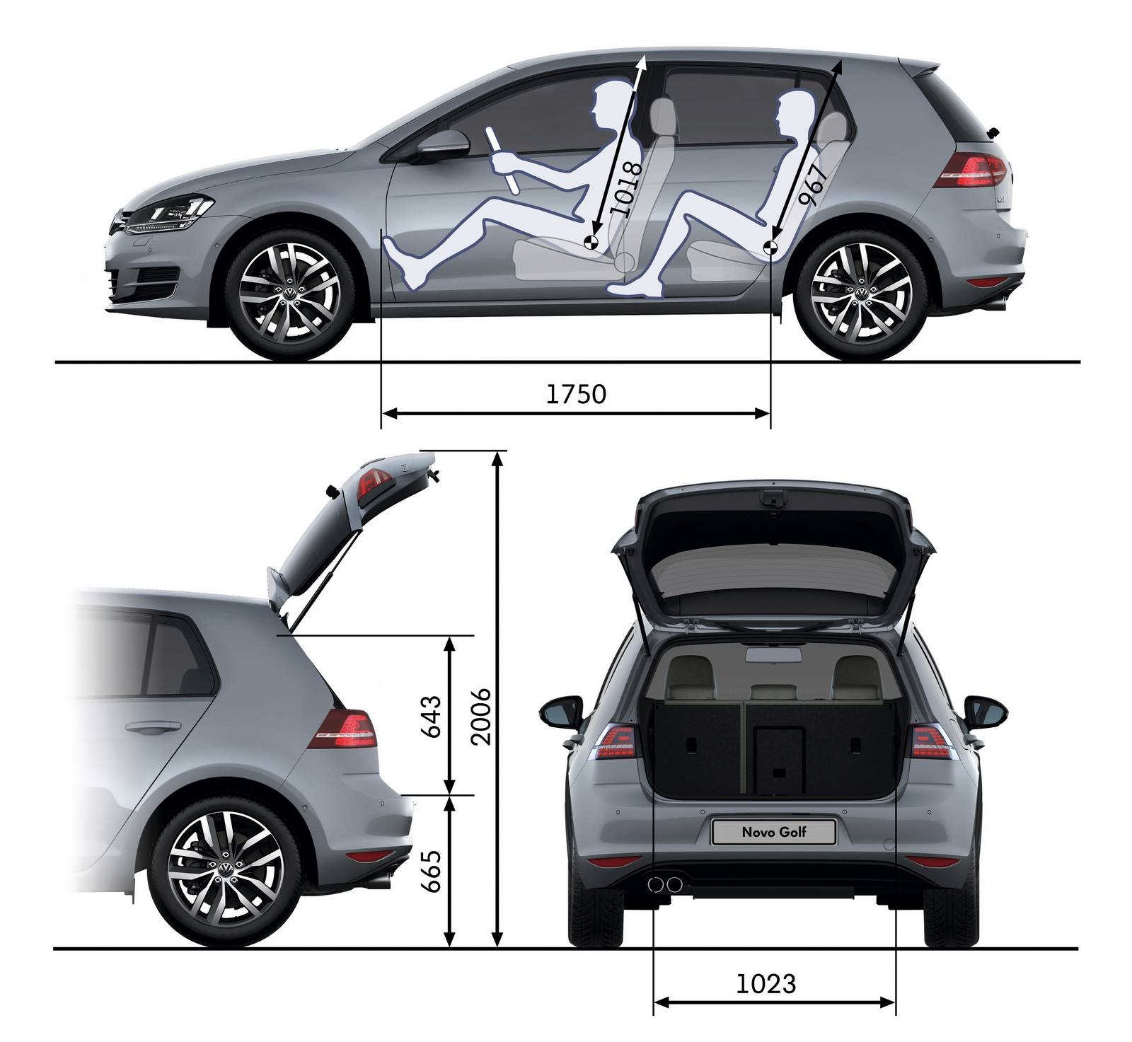 VW Golf 1.0 TSI: dimensões do hatch médio