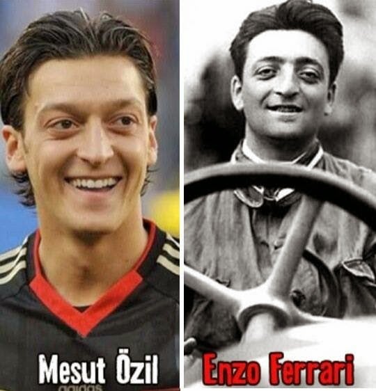 Fatos Desconhecidos - Enzo Ferrari, o fundador da Ferrai, morreu em 1988.  Mesut Özil, jogador de futebol, nasceu em 1988.