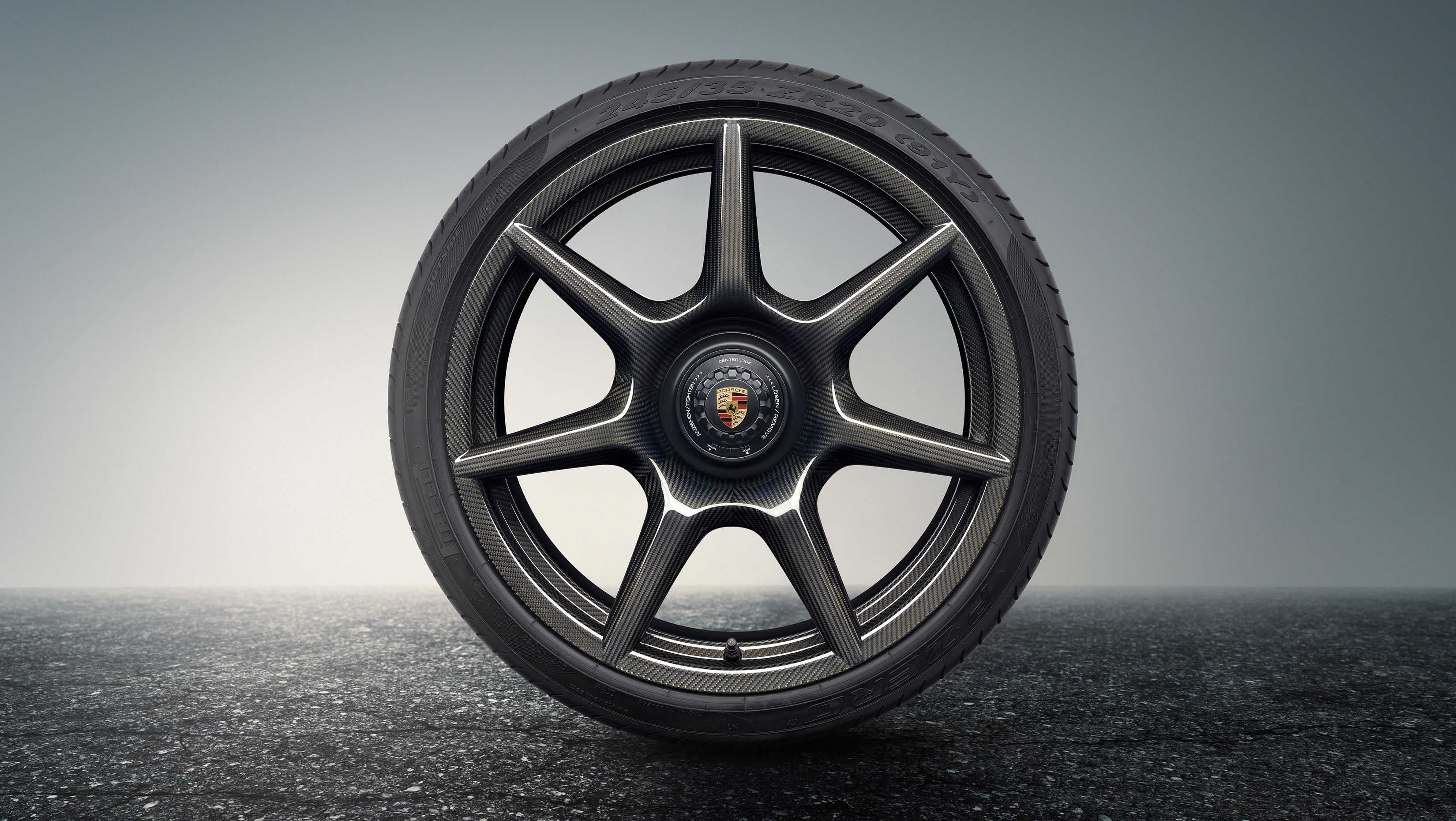 roda porsche fibra de carbono