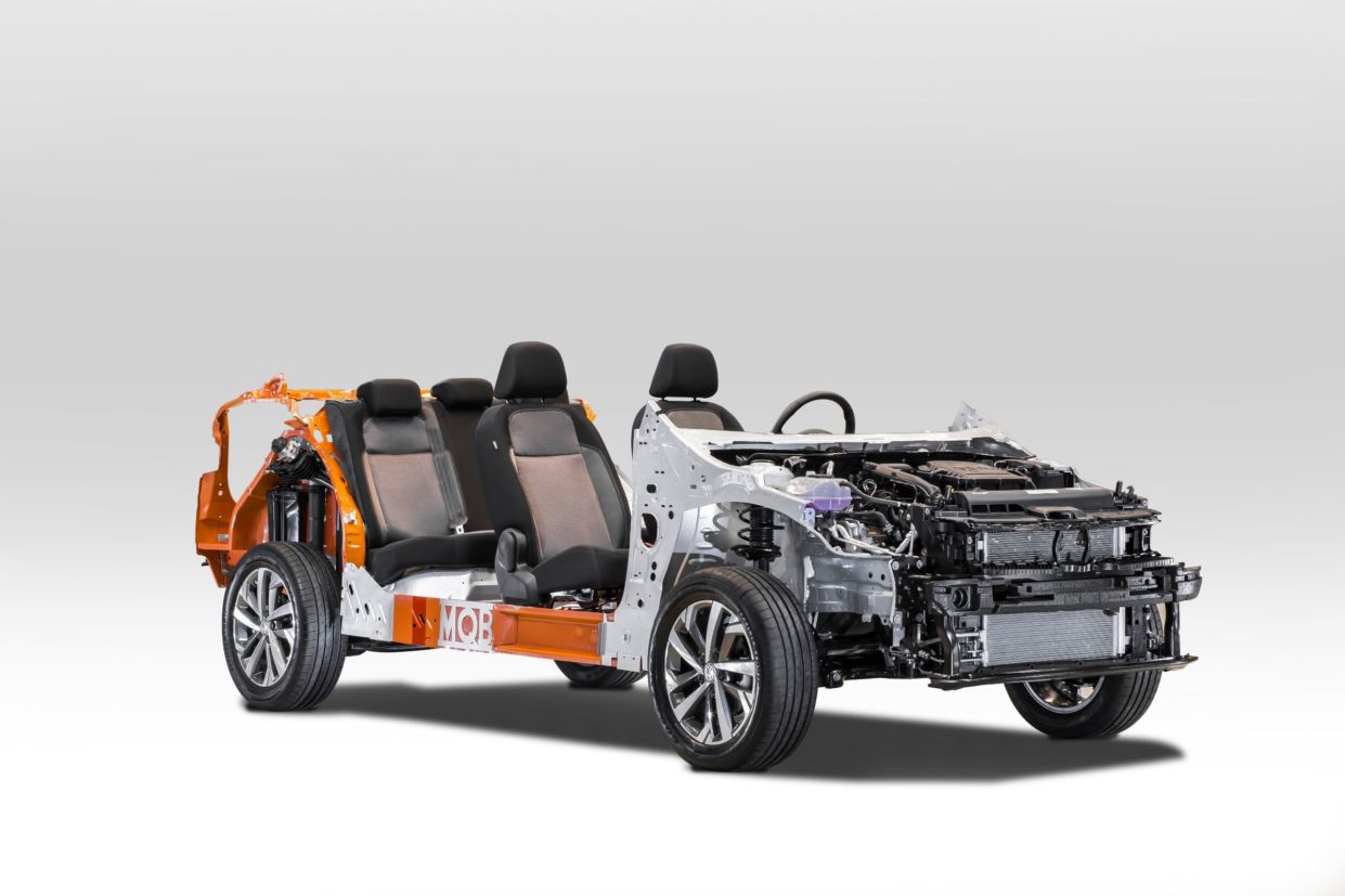 estrategia modular mqb 7 da Volkswagen, que serve de plataforma para o Virtus