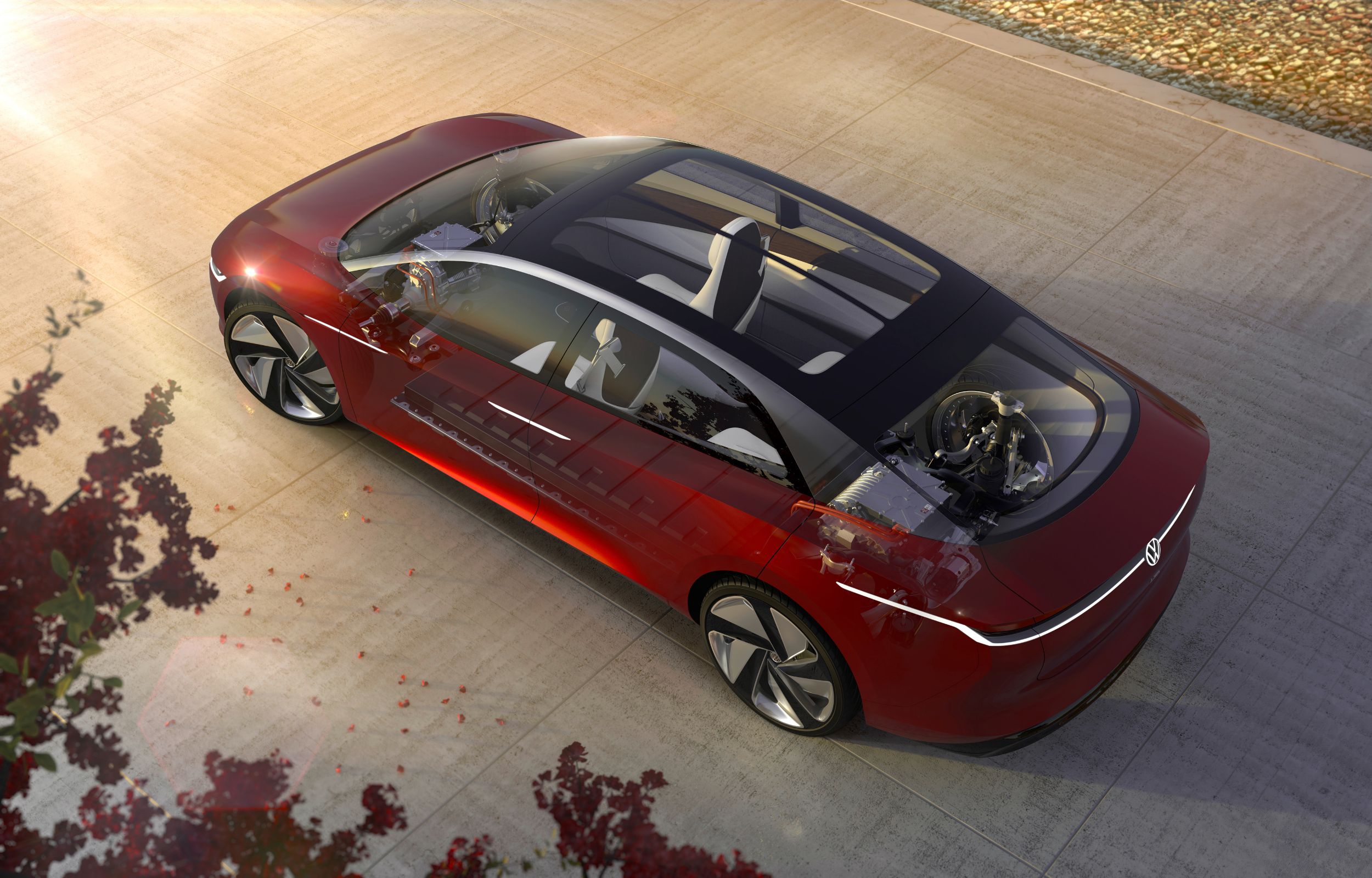 Volkswagen apresenta conceito Vizzion no Salão de Genebra. Sedã elétrico tem direção completamente autônoma, 302 cavalos e autonomia de 665 quilômetros.