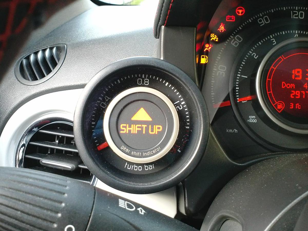 abarth 500 indicador de troca de marchas indicador que economiza dinheiro