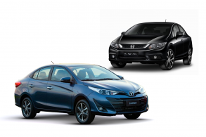 comparacao civic yaris
