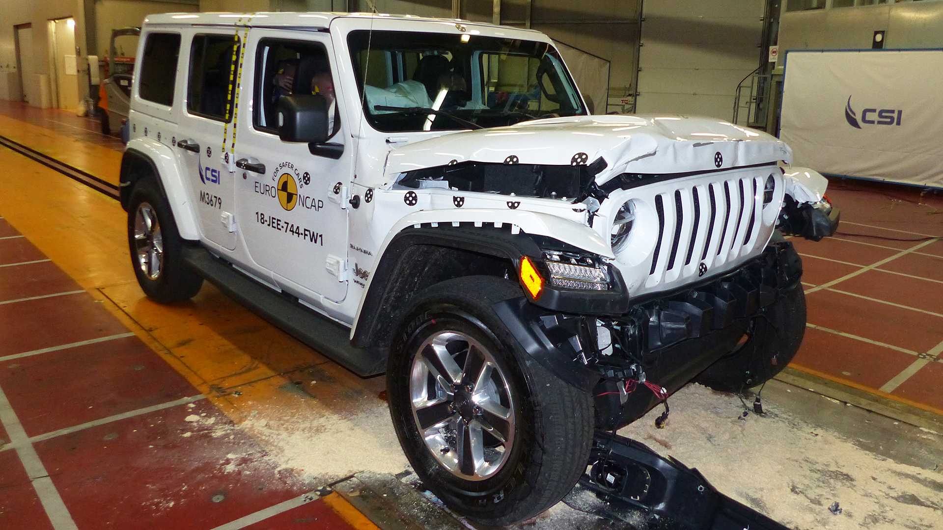 nuova jeep wrangler il crash test euro ncap 2