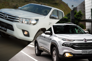 comparativo fiat toro e toyota hilux