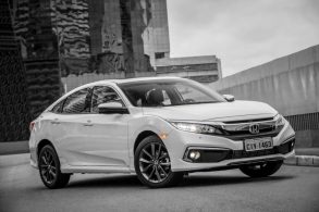 honda civic touring 2020 branco de frente