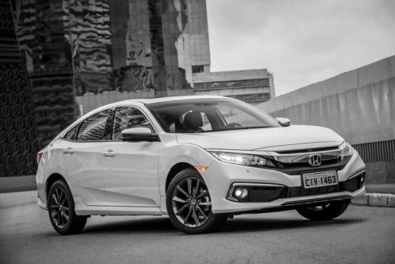 honda civic touring 2020 branco de frente