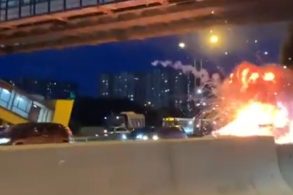 carro explode tesla model 3 russia reproducao do instagram