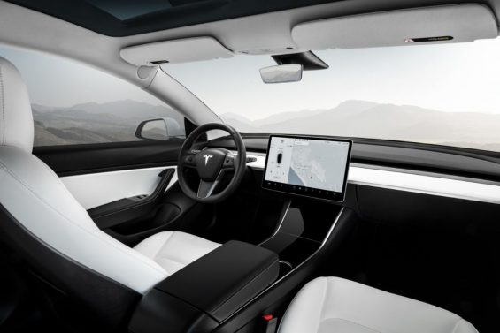 tesla model 3 interior