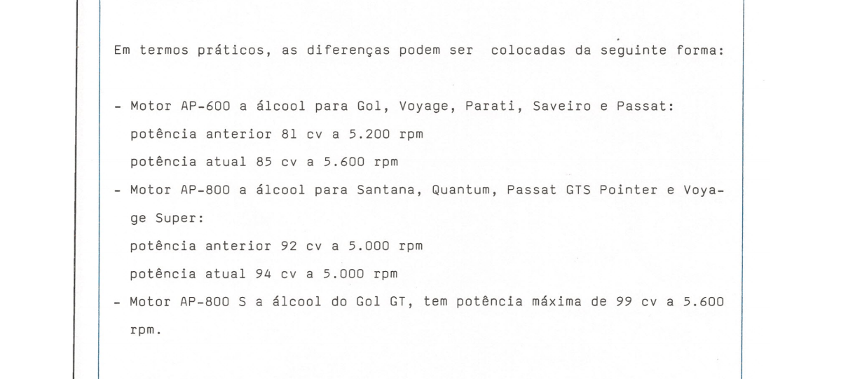 release da volkswagen motor ap setembro de 1985 ap 600 ap 800 ap 800s