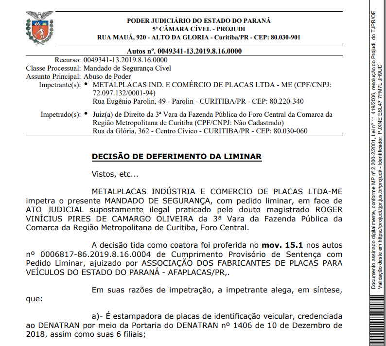 decisao tj parana placas mercosul decisao tj parana placas mercosul