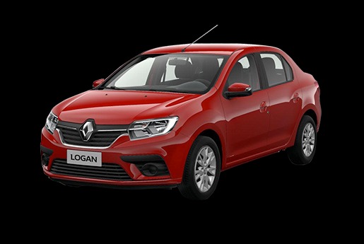 renault logan life vermelho