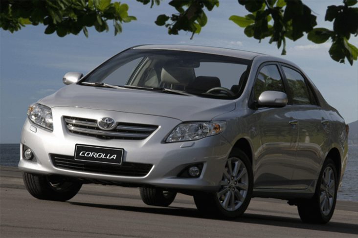 toyota corolla 2008 prata de frente