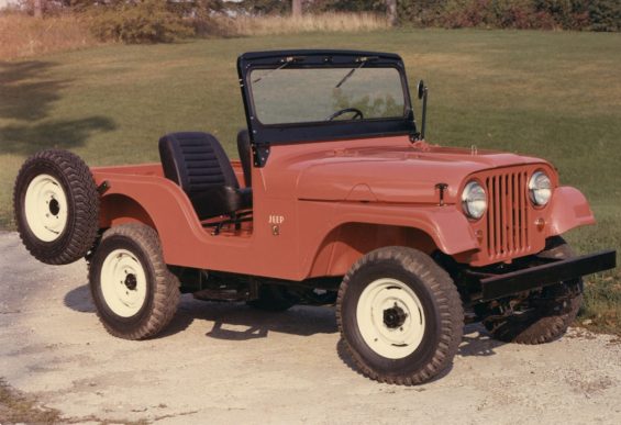 jeep cj5 1955 vermelho frente
