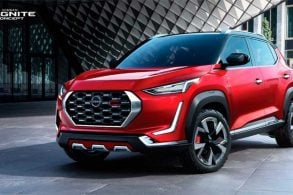 nissan magnite vermelho frente