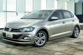 vw polo 200 tsi comfortline cinza de frente