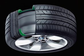 pneu run flat aberto demonstracao roda bmw
