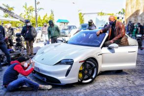 dwayne the rock johnson porsche taycan