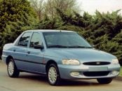 ford escort sedan azul de frente