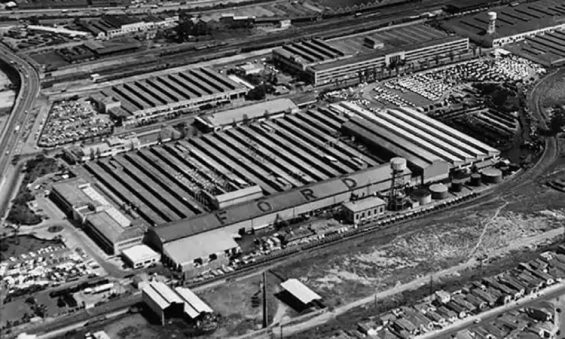 vista aerea da fabrica da ford no ipiranga em sao paulo