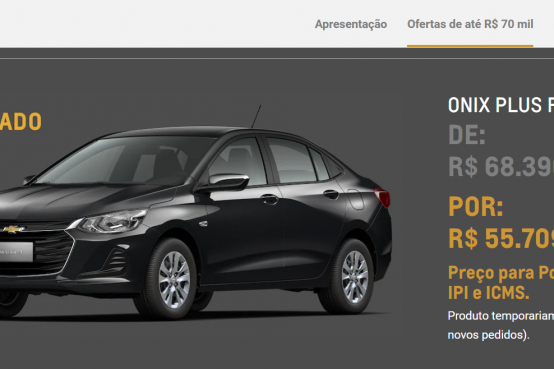 Onix Plus Para PcD Tem Vendas Suspensas Pela Chevrolet