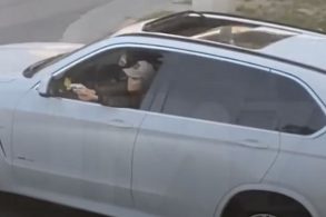 motorista mulher suv bmw ataque furia arma