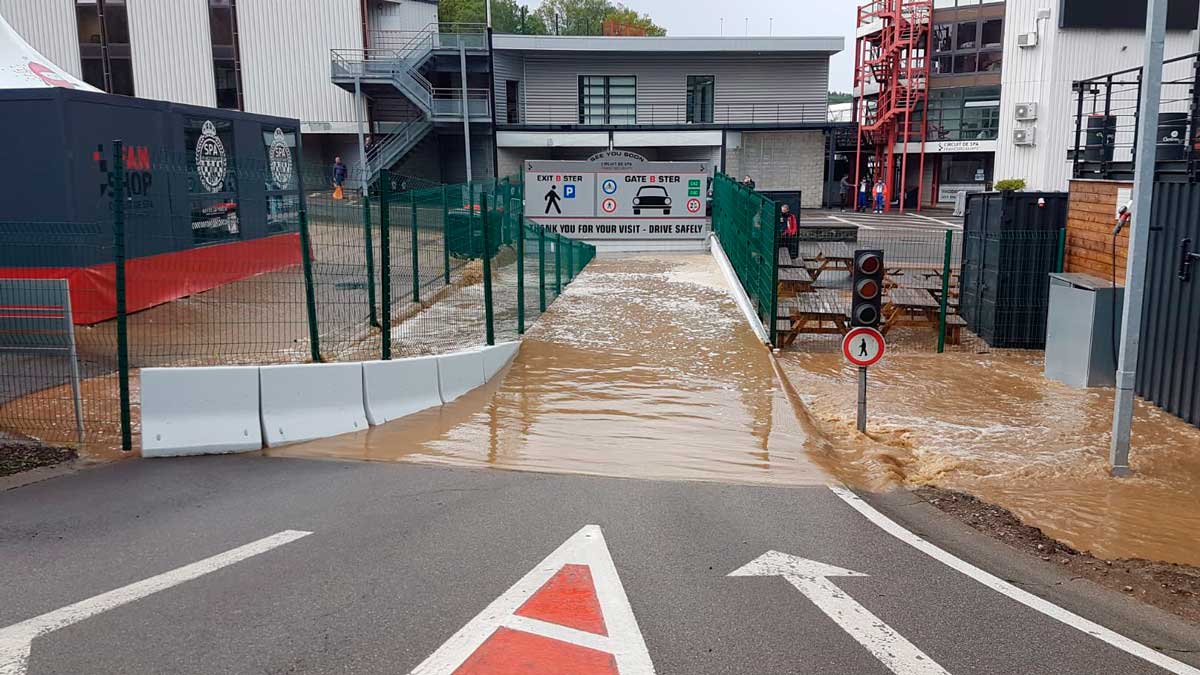spa francorchamps paddock tempestade inundamento spa francorchamps paddock tempestade inundamento