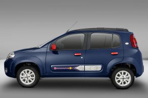 fiat uno serie especial college azul lateral