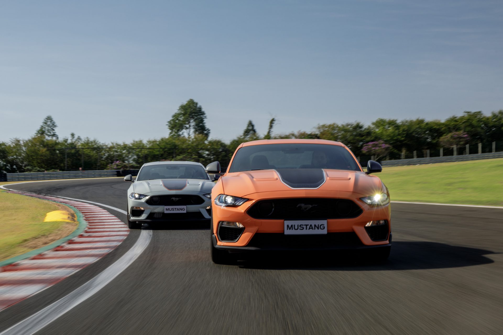 ford mustang mach1 de frente na pista 2284