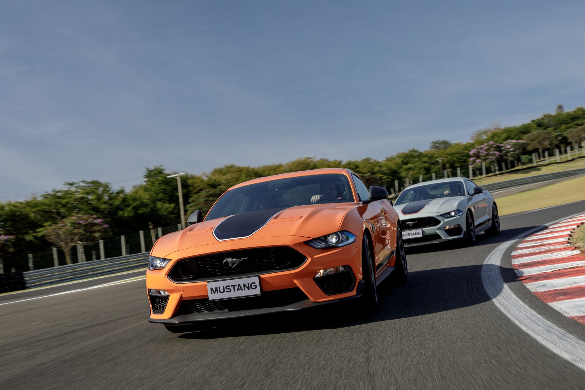 ford mustang mach1 de frente na pista 2512