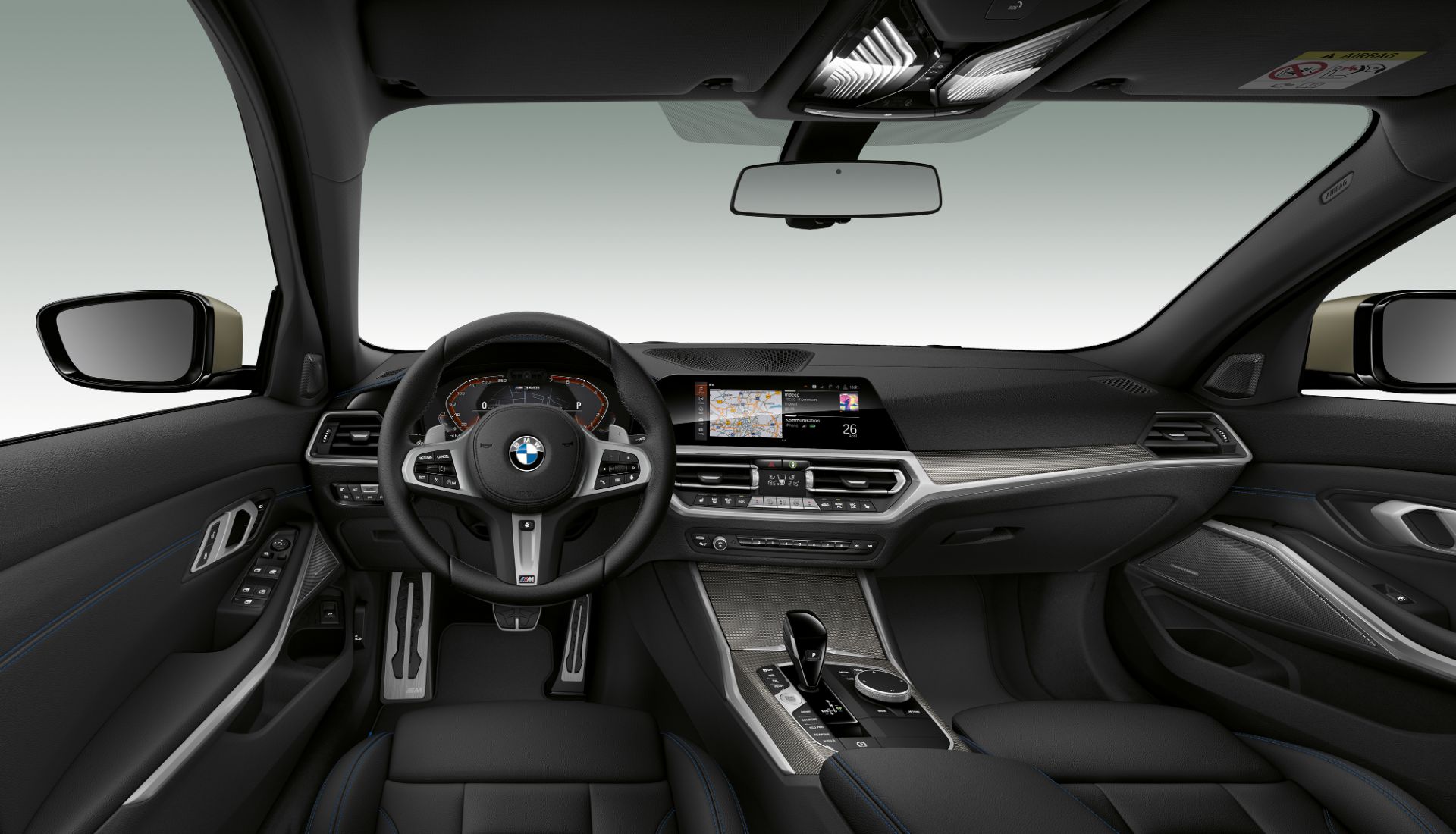 bmw m340i xdrive interior painel acabamento preto