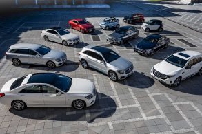 gama de carros de passeio da mercedes benz e smart