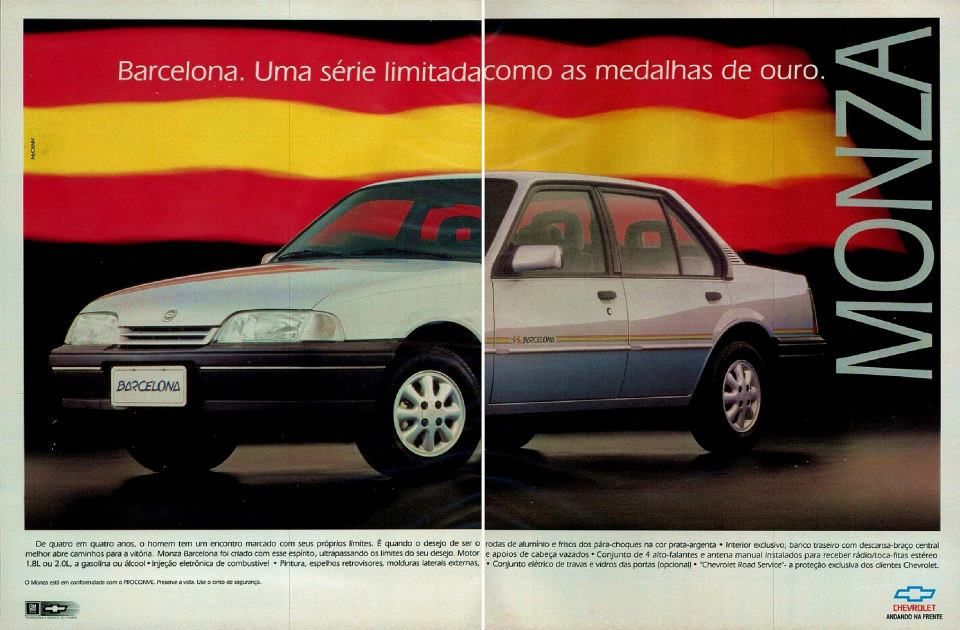 chevrolet monza barcelona prata frente propaganda de epoca