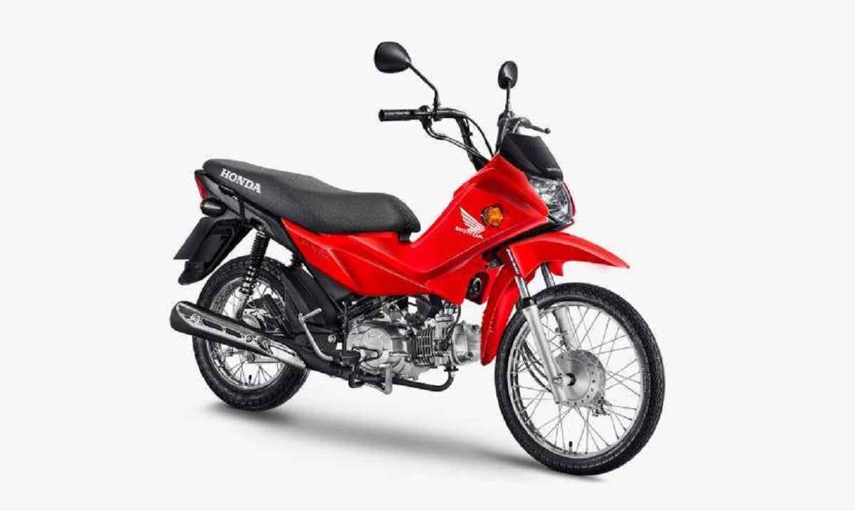 motos mais baratas do brasil honda pop 110i vermelha lateral