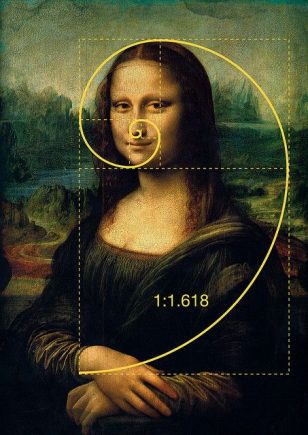 proporcao aurea sendo aplicada a pintura da monalisa