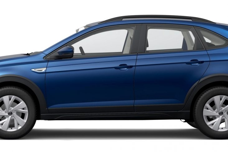 volkswagen nivus comfortline 2022 azul biscay lateral