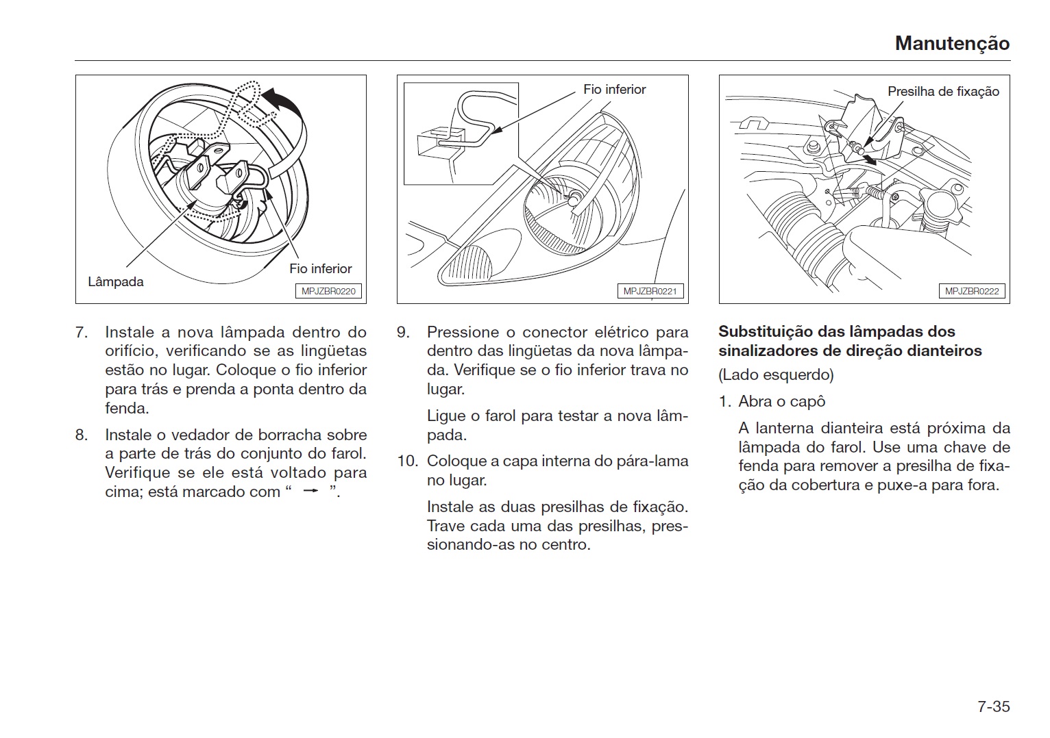 manual honda fit troca de lampada 2