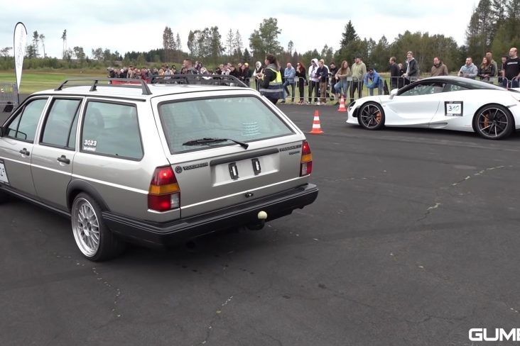 volkswagen passat syncro preparada arrancada contra mclaren