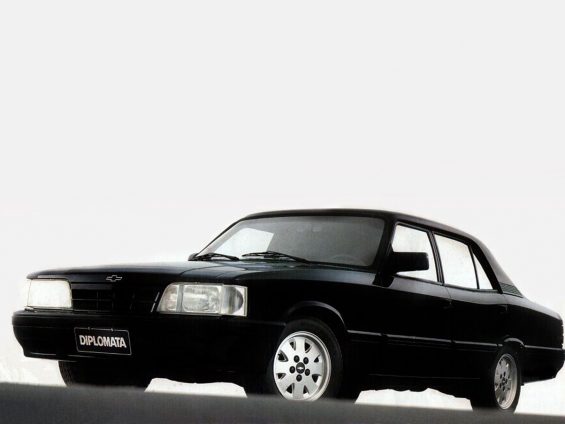 chevrolet opala diplomata 1991 preto de frente