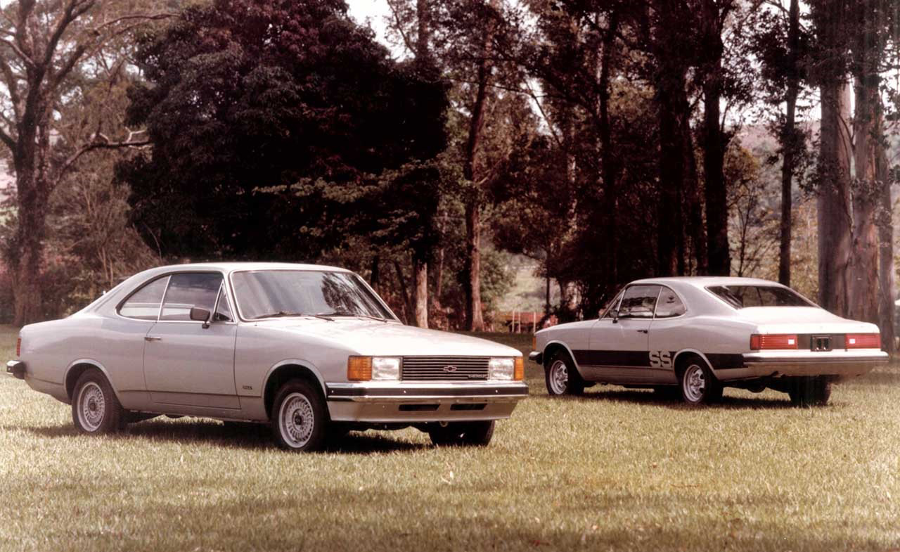 chevrolet opala cupe 1980nas versoes diplomata de frente e ss de traseira