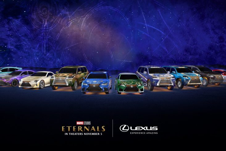 Lexus criou pinturas especiais para a estreia do filme Eternos, da Marvel