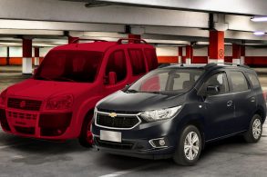 Fiat Doblò e Chevrolet Spin são uma das poucas opções de carros de sete lugares no mercado