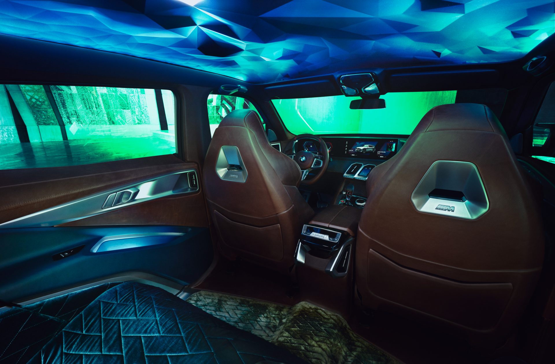 bmw concept xm interior vista do banco traseiro