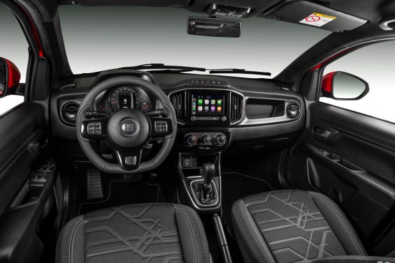 fiat strada volcano cvt automatica interior painel 2