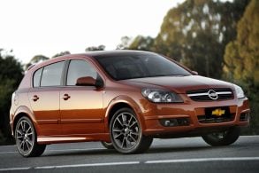 chevrolet vectra gt x hatch 2007 laranja de frente