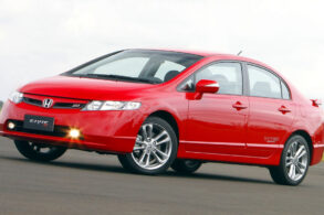honda civic si sedan 2008 vernelho de frente