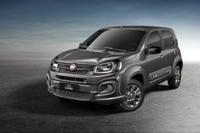 fiat uno ciao cinza parado dianteira