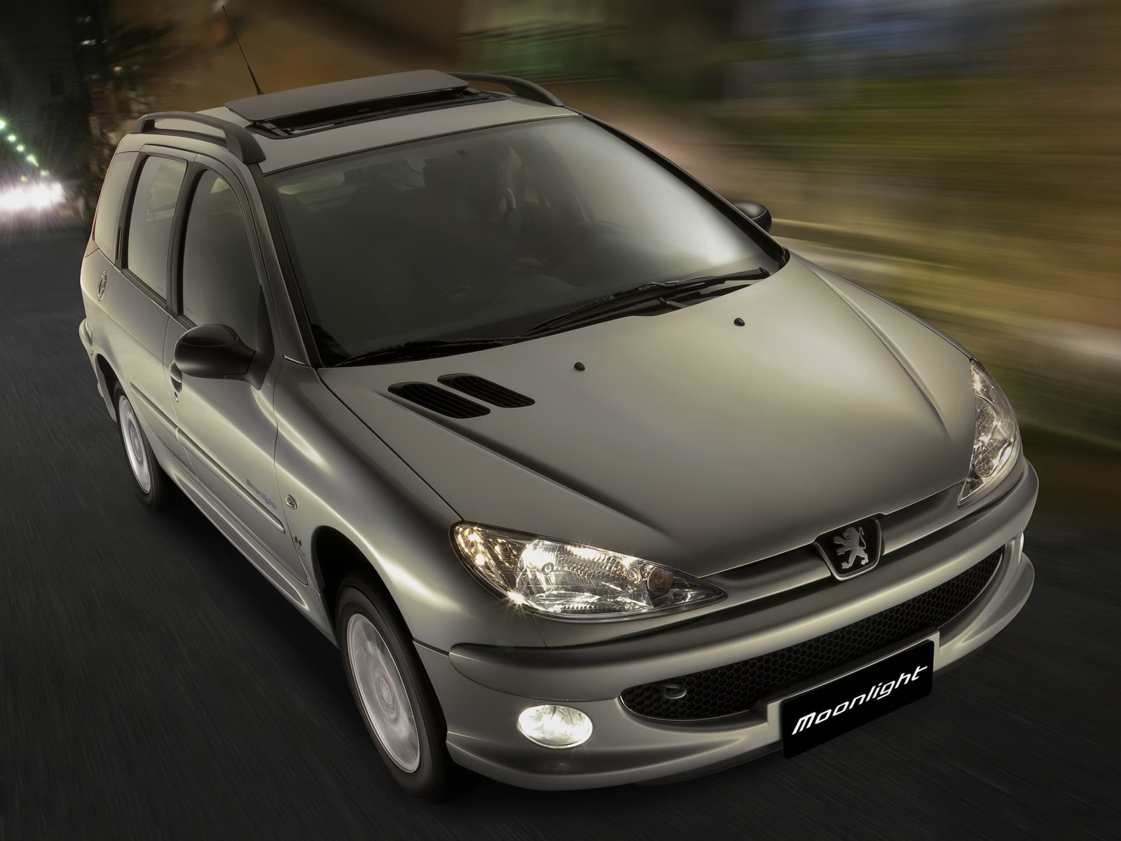 peugeot 206 sw station wagon moonlight cinza de frente 1