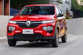 renault kwid intense 2023 laranja de frente