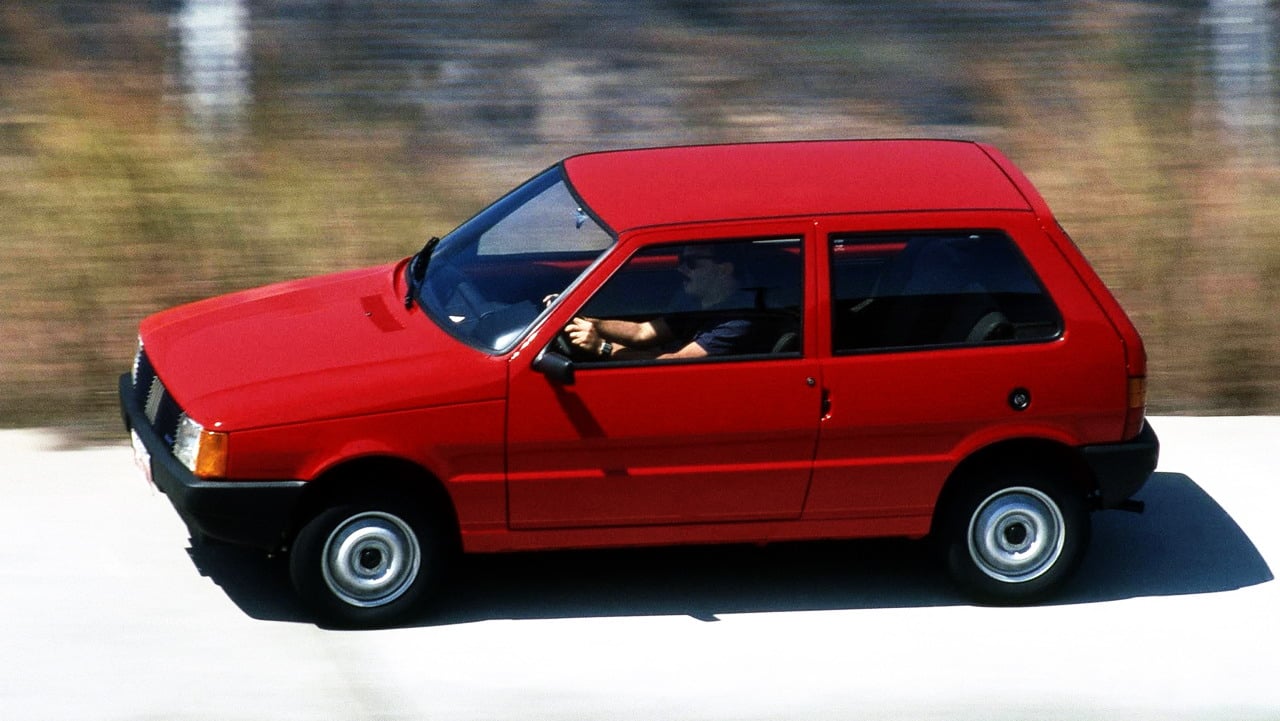 Antigo Carro Compacto Italiano Fiat Uno Fotografia Editorial